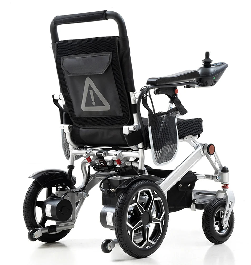 2025 Hot Sale Medical Lightweight Folding Electric Wheelchair For Elderly Remote Control Lithium Battery