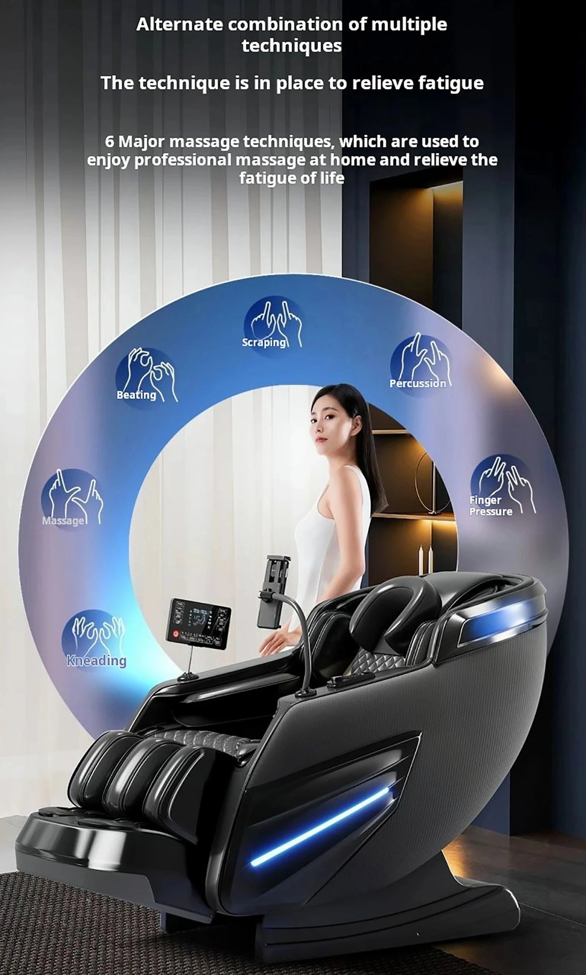 Smart 4d Massage Chair Full-body Zero Gravity Luxury Shiatsu Biration Heating Relax Muscle Relief Pain Massage Chair