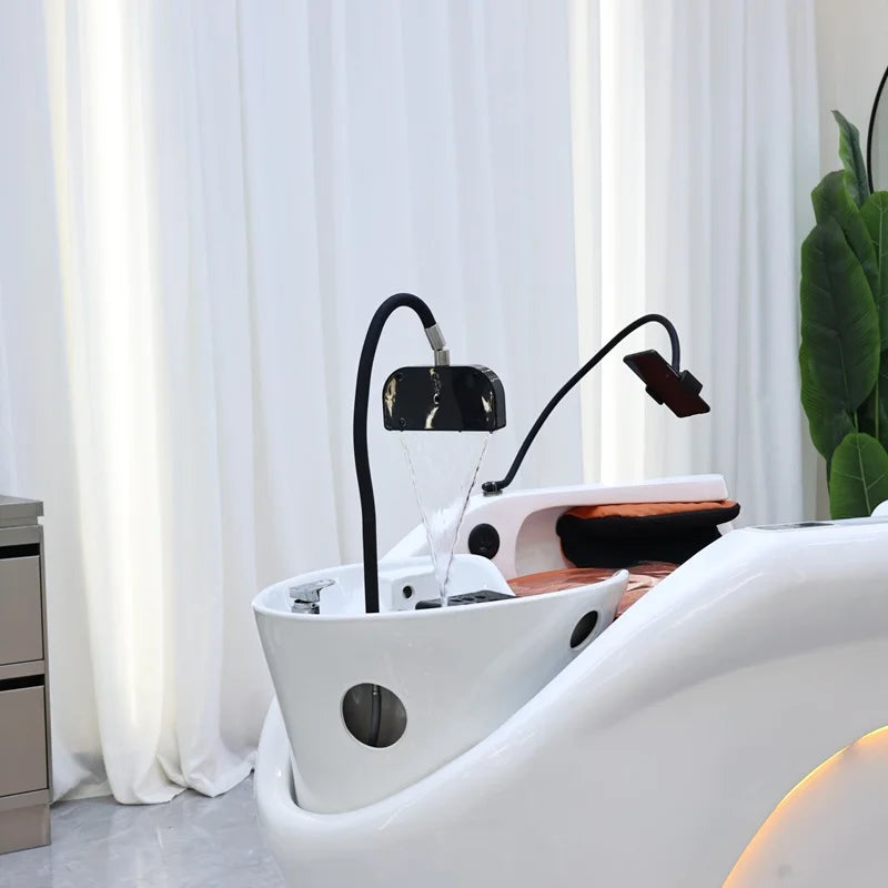 Shampoostuhl, elektrischer intelligenter Spa-Massagetisch, Shampoobett