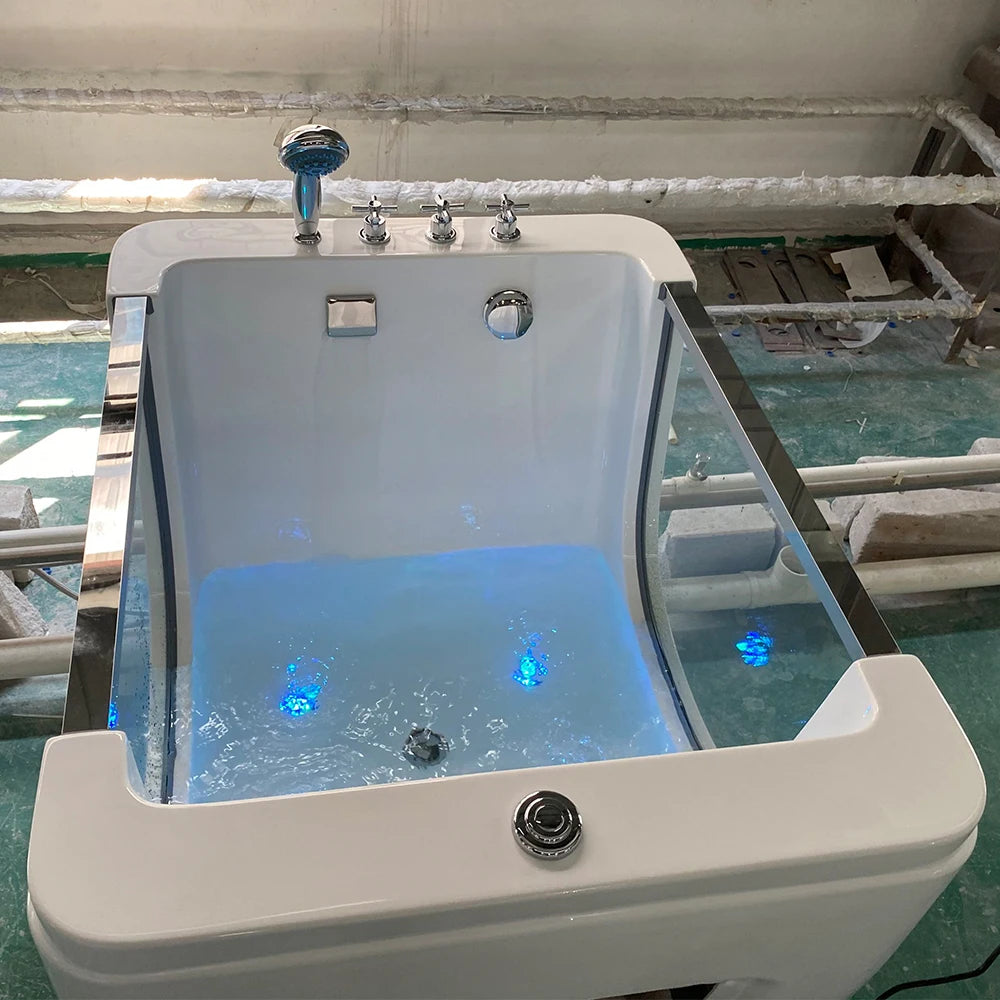 Environment-friendly Colorful Acrylic whirlpool Kid Baby Spa Baby Massage Freestanding Bathtub Children Bath Tub