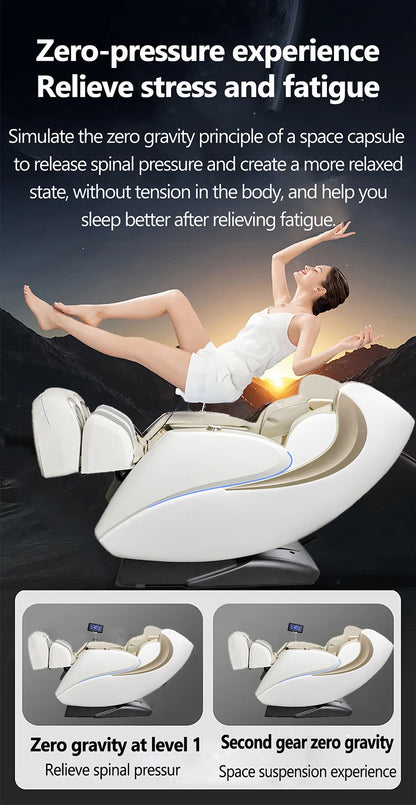 2025 Newest massage chair luxury 4D zero gravity Dual-core Full body Airbag Shiatsu Heating 3D Thai Stretch home Office chair