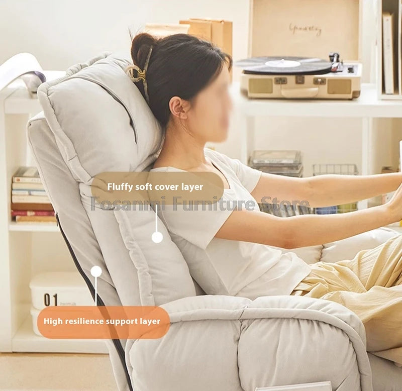 Komfortabler weicher Bürostuhl mit verstellbaren Armlehnen Ergonomischer Home-Office-Stuhl mit breiter Sitzfläche High-Back Gaming-Sessel