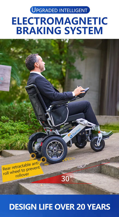 600W Double Motor Folding Wheelchair 13Ah Lithium Battery Wheelchair Electric
