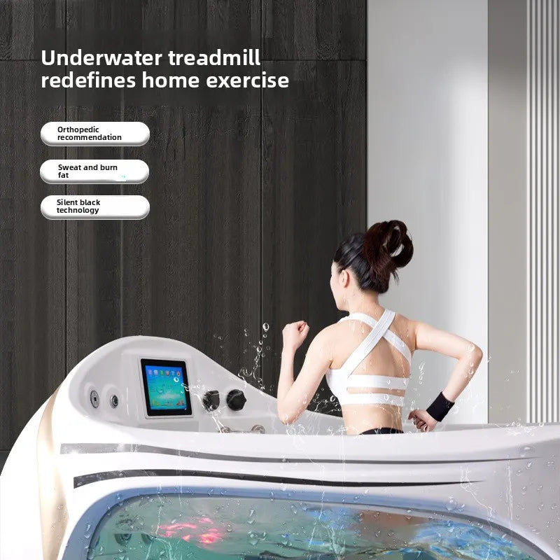Unterwasserlaufband mit offener Tür, Wasserfitness, Wasser- und Stromtrennung, hydraulischer Antrieb zur Hydrotherapierehabilitation