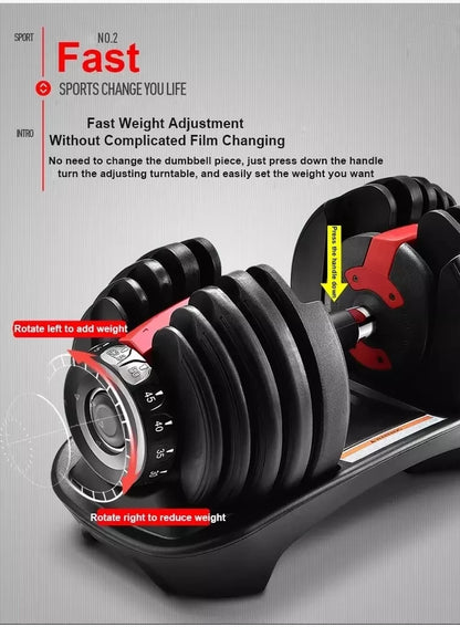 In Stock Home Gym Multi-function Cast Iron Dumbbells 24kg 40kg 52.5lbs 90 Lbs Adjustable Dumbbell Set
