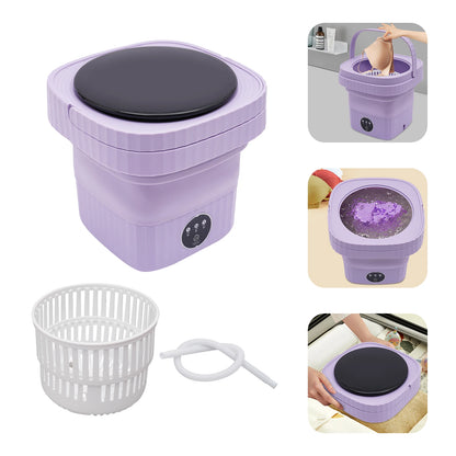 Mini-lave-linge pliable portable compact avec 3 modes pour sous-vêtements, vêtements de bébé, voyage, linge léger