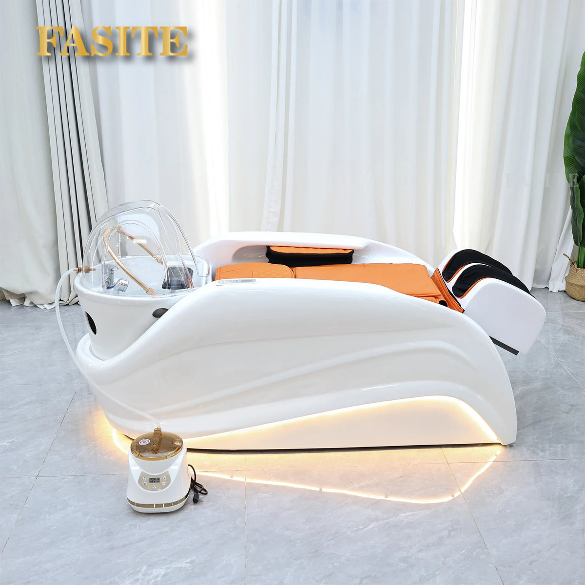 Electric massage shampoo bed hair salon face wash with beauty fumigation water circulation