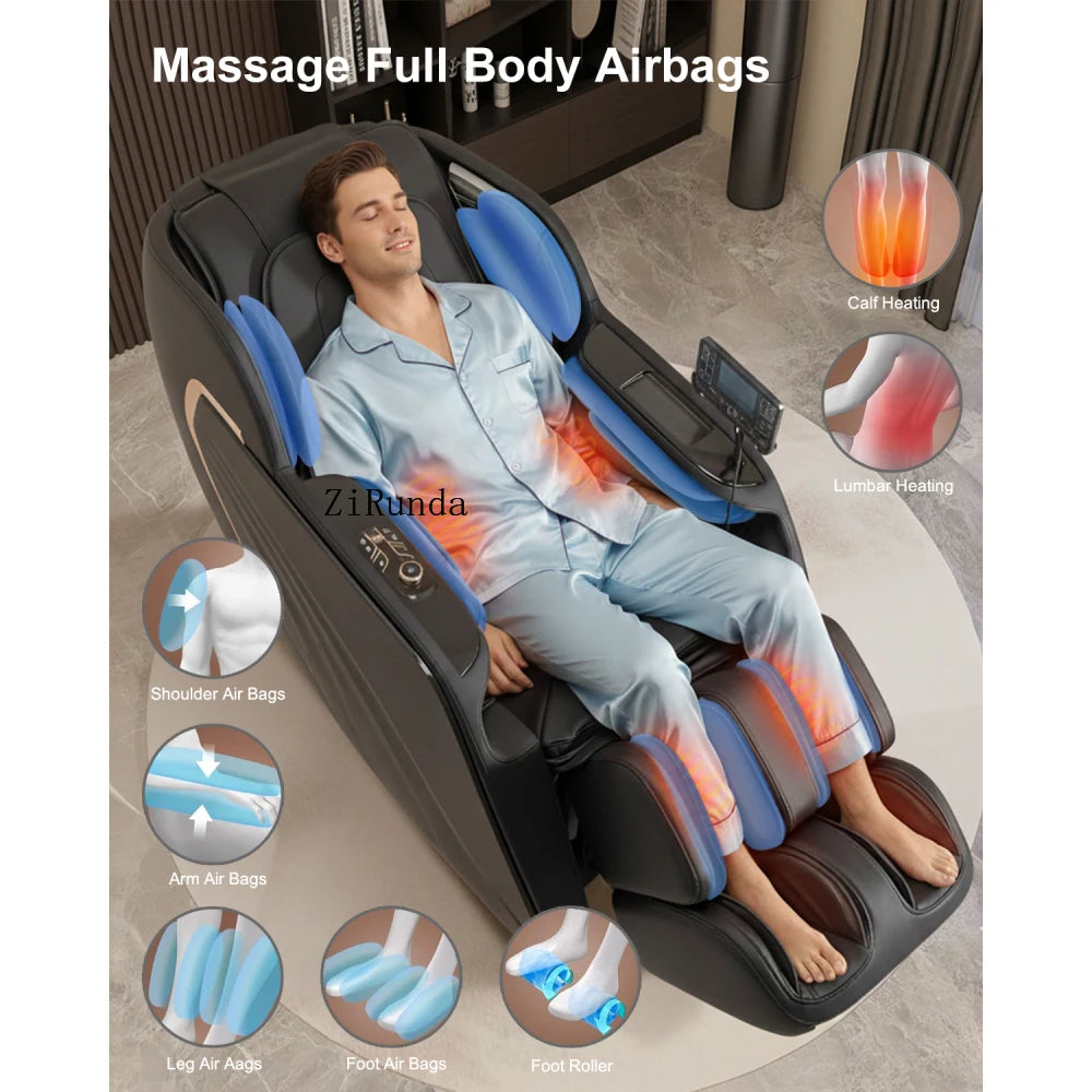 Ganzkörpermassagesessel Zero Gravity Fußrollen Rückenheizung LCD-Touchscreen SL-Track