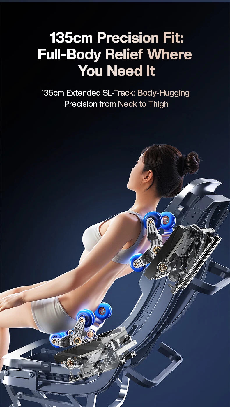 New Tech Zero Gravity Ganzkörper-Luxus-Luftsack, ersetzt Sofa, Sonic Massage, Smart Dual Core elektrischer Massagesessel