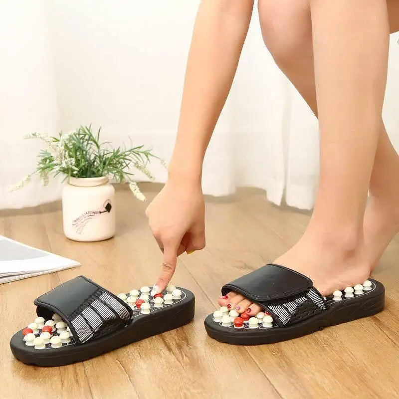 Feet Massage Slippers Foot Reflexology Acupuncture Therapy Massager Walk Stone Shoes Acupuncture Cobblestone Massageador Sandal