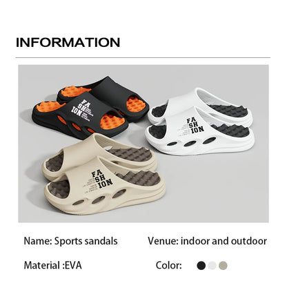 Herren-Mode-Massage-Slipper, Indoor/Outdoor-Sandalen, Strand-Flip-Flops, dicke Sohle, Herren-Slides, Sommer-rutschfeste Herren-Dusch-Slipper