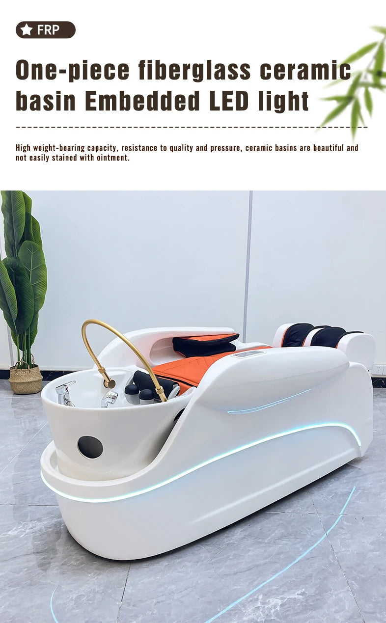 Salon Spa Liege-Haarwaschtisch Bett Elektrischer Massage-Shampoo-Stuhl mit Wasserzirkulations-Dampfer