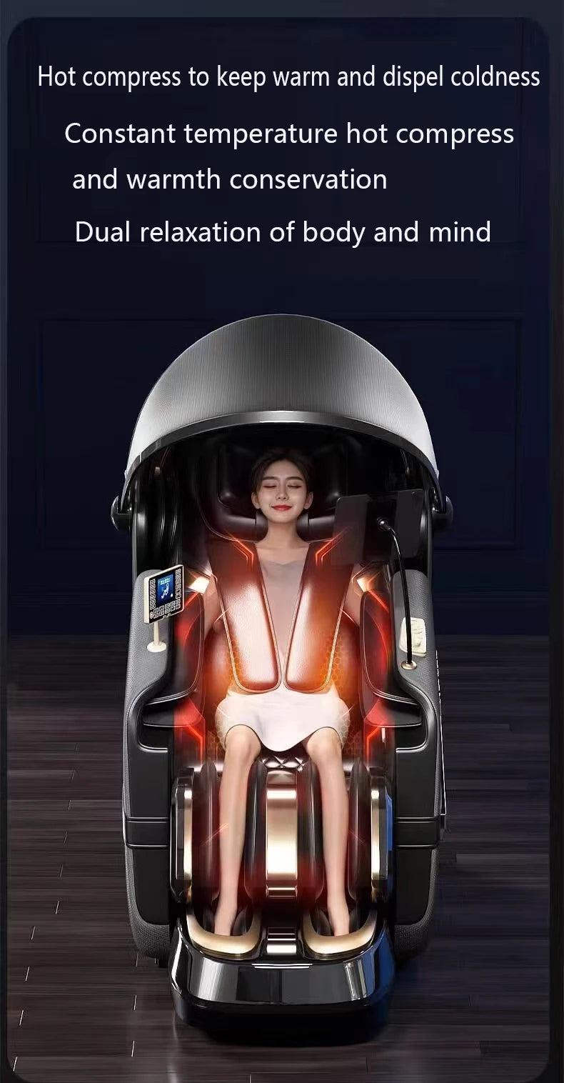 Massagesessel Luxus 4D Zero Gravity Leiser Körper-Spa-Massage Voll intelligente elektrische Haushalts-SL-Doppelgleis-Luxussofa