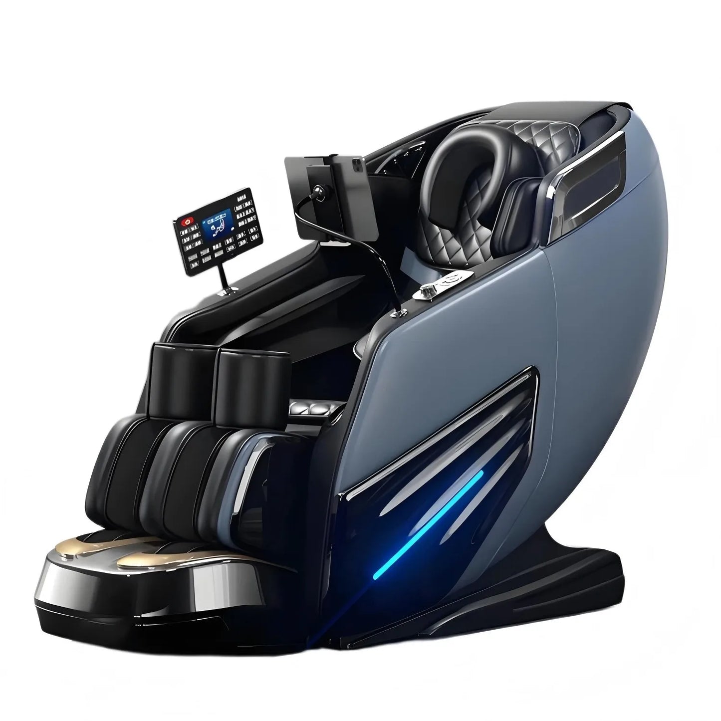 2025 4D-Massagesessel Shiatsu-Massage Ganzkörpermassagesessel Schwerelosigkeit, ausziehbare Fußstütze, SL Track Heizung Airbags, Heizung