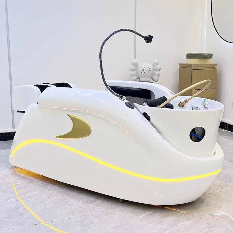 Intelligentes elektrisches Massage-Shampoo-Bett, Friseursalon-Haarwäschebett, Friseursalon-Wasserkreislauf-Kopftherapie