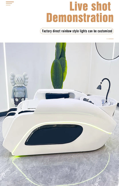 Head Spa Bed Massage Therapy Plumbing Japanese with Water tank Hair Shampoo Washing Electric Luxury Head Spa Bed