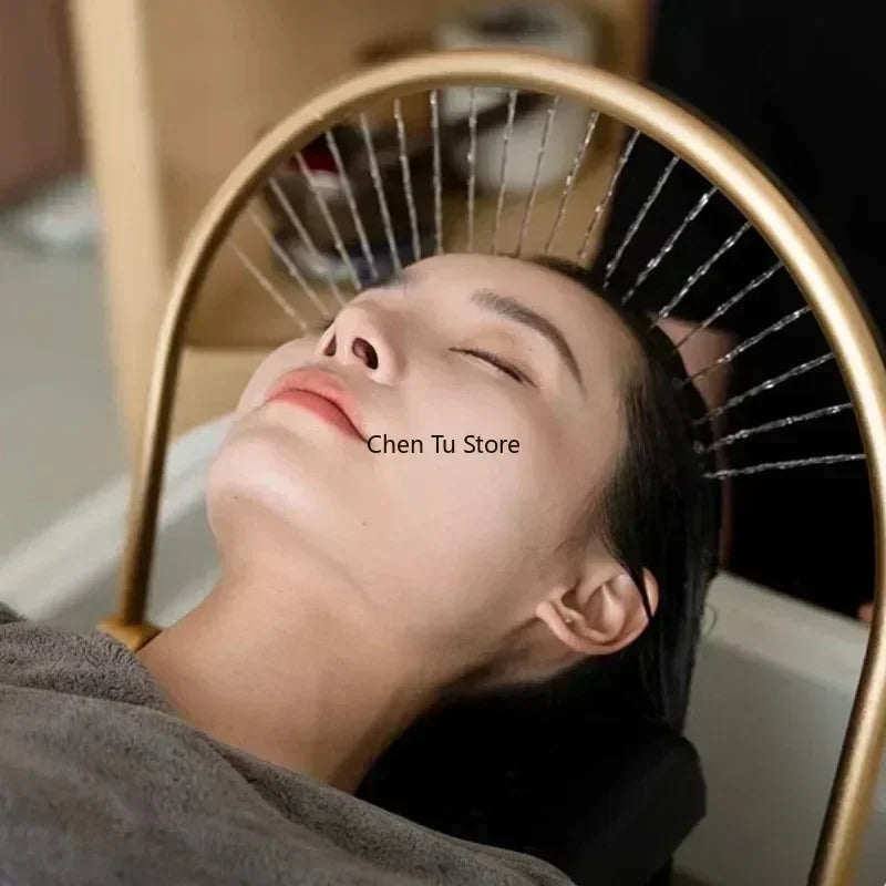 Headspa Massageliege Wasser Gewerbliche Shampoostuhl Spa Haarvorrat Japanischer Jet Mobilität Friseursalon Duschmöbel