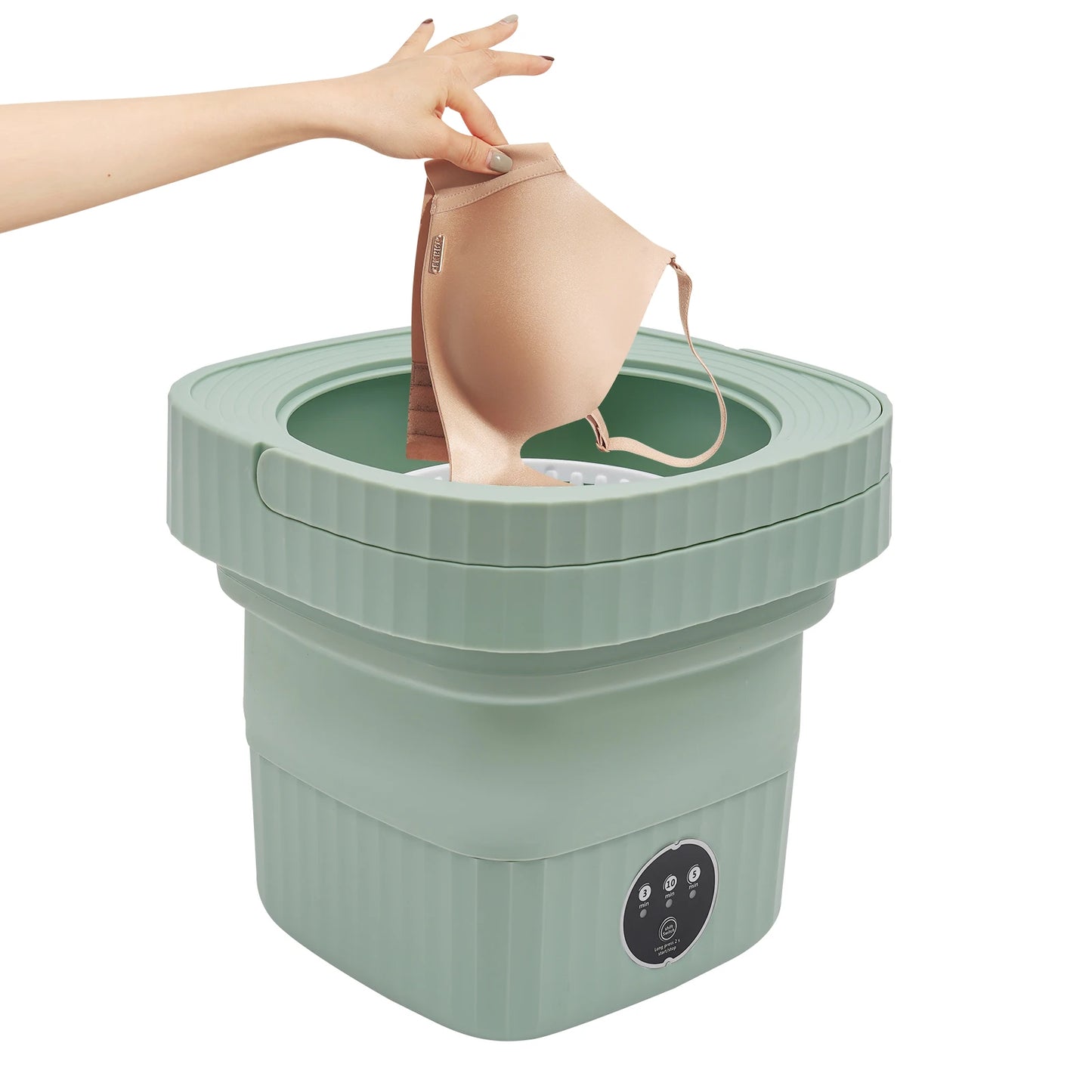 Mini-lave-linge pliable portable compact avec 3 modes pour sous-vêtements, vêtements de bébé, voyage, linge léger