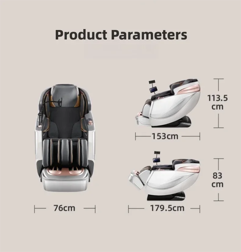 6D Smart Sensory Dual Movement SL-Track Massage Chair Thai Stretch Electric Leg Lift Leisure Sofa Zero Gravity Home Office Chair