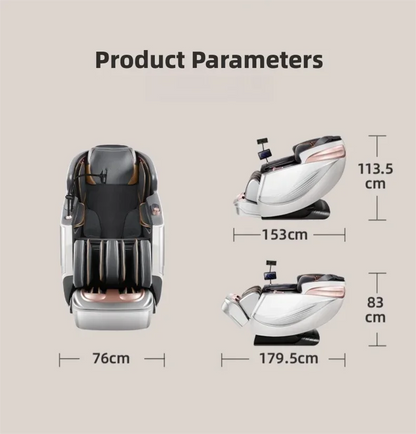 6D Smart Sensory Dual Movement SL-Track Massage Chair Thai Stretch Electric Leg Lift Leisure Sofa Zero Gravity Home Office Chair