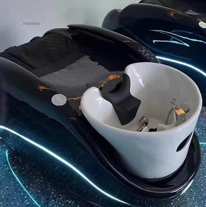 Massage-Shampoo-Bett Friseur-Haarsalon Elektrischer Laden Multifunktions-Shampoo-Stuhl Salonmöbel Begasungsmassagebett
