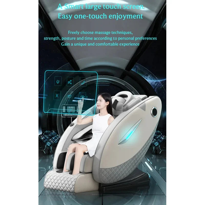 4D-Massagesessel mit Ganzkörperentspannungsfunktion 2025 Zero Gravity SL-Track Shiatsu mit Bluetooth-Lautsprecher und KI-Steuerung