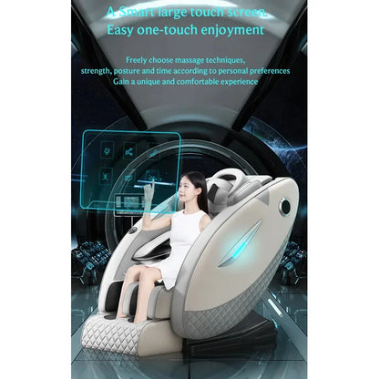 4D-Massagesessel mit Ganzkörperentspannungsfunktion 2025 Zero Gravity SL-Track Shiatsu mit Bluetooth-Lautsprecher und KI-Steuerung