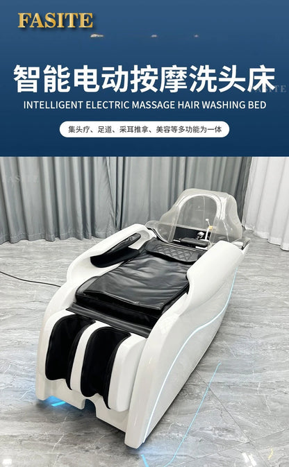 Automatisches Massage-Shampoo-Bett Schönheitssalon Wasserzirkulations-Begasungskopfbehandlung Multifunktionsbett