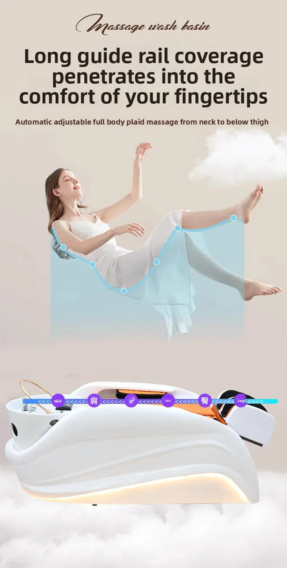 Professionelle Salon-Spa-Massageliege, elektrische Smart-Wasserkreislauf-Duschtisch, Schönheitsausrüstung für Kopfhautbehandlung, Friseursalon