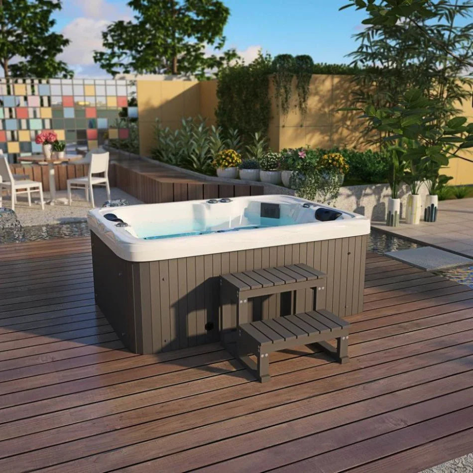 Spa Jacuzzi Lazy Hot Spring Hot Tub Freistehende Badewanne für den Außenbereich