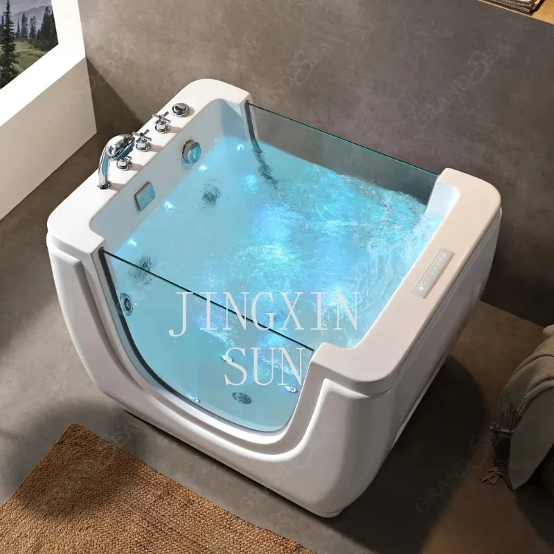 swimming tub Free-standing bubble tub Spa equipment Children's baby tub with thermometer