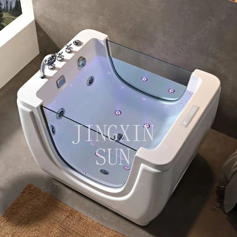 swimming tub Free-standing bubble tub Spa equipment Children's baby tub with thermometer