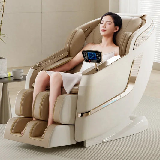Massagesessel Luxusdesign SL Dual Track Touch Voice Armlehnen Drei Steuerungsmethoden Kabelloses Laden