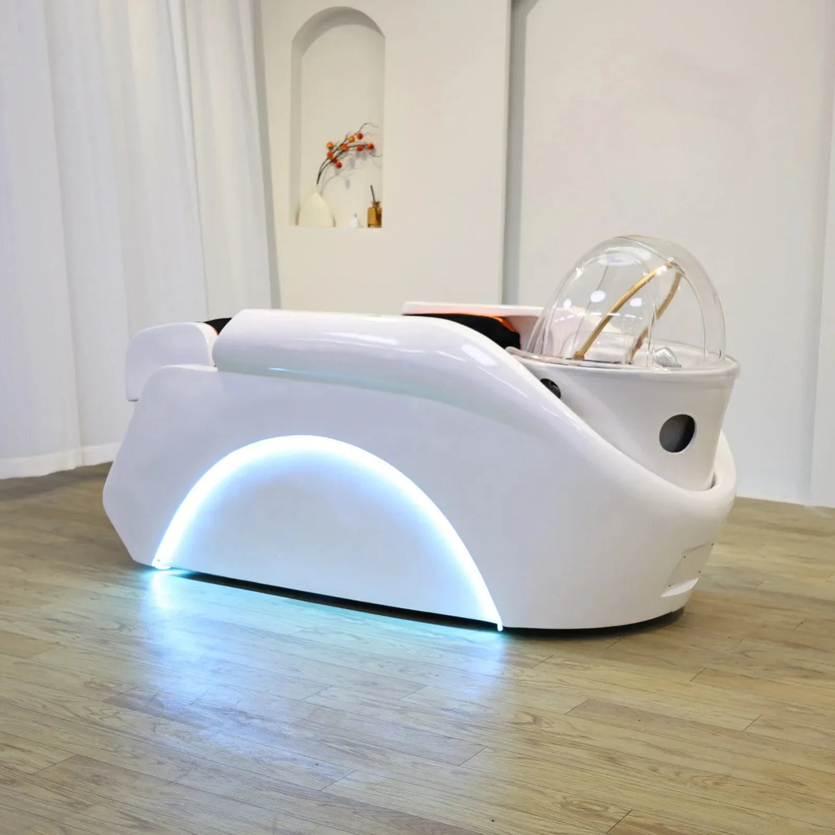 2026 Salon Shampoo-Massagebett mit integriertem Elektromassagegerät, Hydrotherapie Kopf-SPA, Gewerbemöbel, automatisch