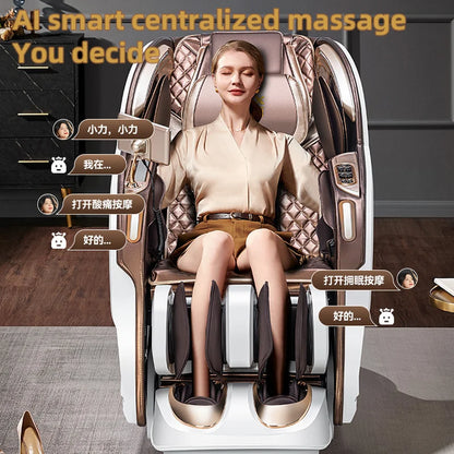 Zero Gravity 4D Massagesessel SL-Track (L-Track) Ganzkörper-Luftmassage Elektrischer Relaxsessel für Heimbüro 3 Jahre Garantie
