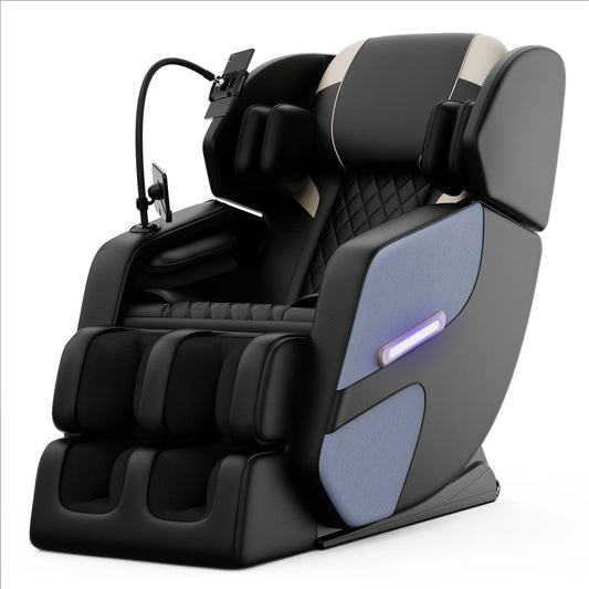 Massagesessel mit Zero-Gravity-Funktion und Ganzkörper-Luftdruckmassage, Fußentspannung und Bluetooth-Audioverbindungsfunktion