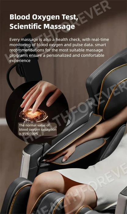 6D+6D Dual 6-Kopf-Massagesessel SL Track Wärmetherapie KI-Sprachsteuerung Thai-Stretch-Massagesessel 4D Zero Gravity Gesundheits-Scan