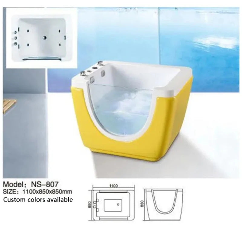 Kleiner Acrylfarbener Jacuzzi Baby Spa Hydrotherapie Badewanne Lufttherapie Whirlpool Massagewanne für Babys