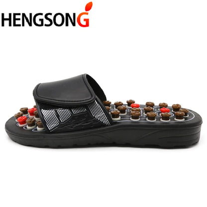 Akupressur Massage Pantoffeln Sandalen für Herren Füße Chinesische Akupressur Therapie Medizinische Rotierende Fußmassage Schuhe Unisex