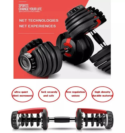 In Stock Home Gym Multi-function Cast Iron Dumbbells 24kg 40kg 52.5lbs 90 Lbs Adjustable Dumbbell Set