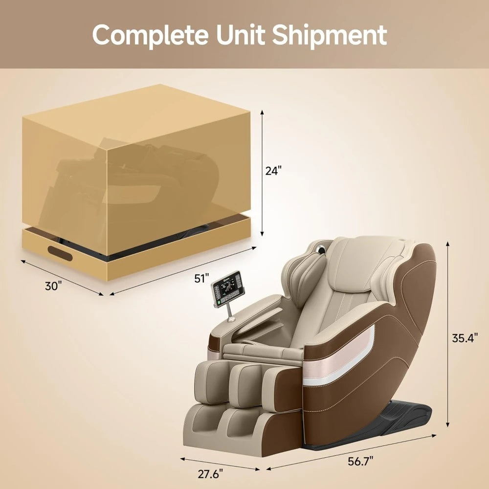 Ganzkörper-Massagesessel, Zero Gravity Massagesessel mit 6 Automatikmodi, Ganzkörper-Airbags, Bluetooth, Passend für das Büro