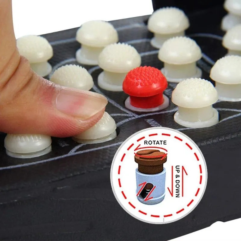 Portable Sandals Reflexology Massage Acupressure Foot Massager with Replaceable Head Thick Bottom EVA Foot Massage Slipper