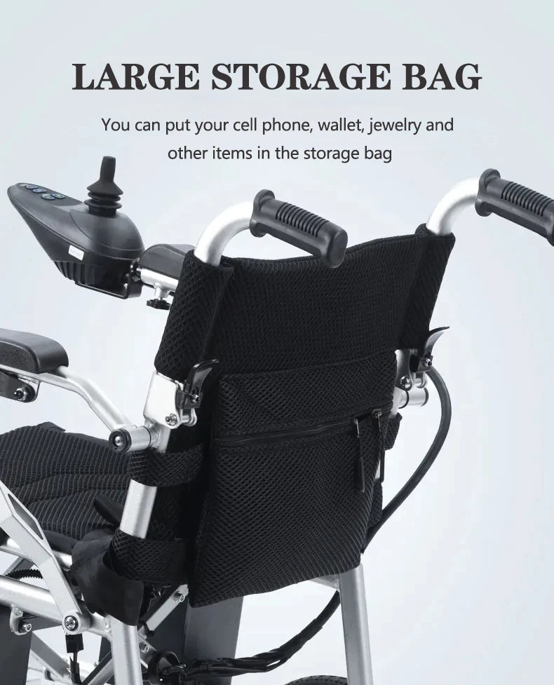 High quality iron frame left and right foldable electric wheelchair