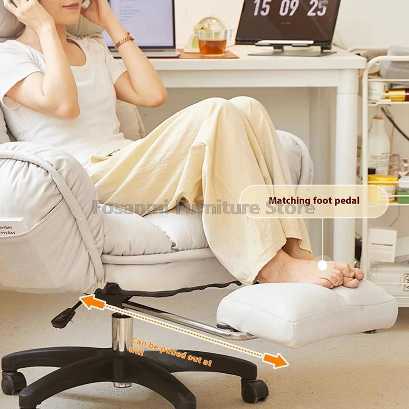 Komfortabler weicher Bürostuhl mit verstellbaren Armlehnen Ergonomischer Home-Office-Stuhl mit breiter Sitzfläche High-Back Gaming-Sessel