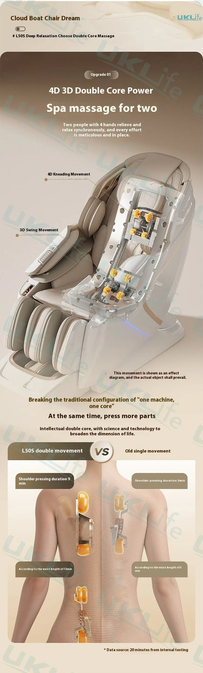 3 Year Warranty Dual-core 4D SL-Track Zero Gravity full body Massage Chair Home 3D Thai Stretch Electric leg lift Massage Sofa