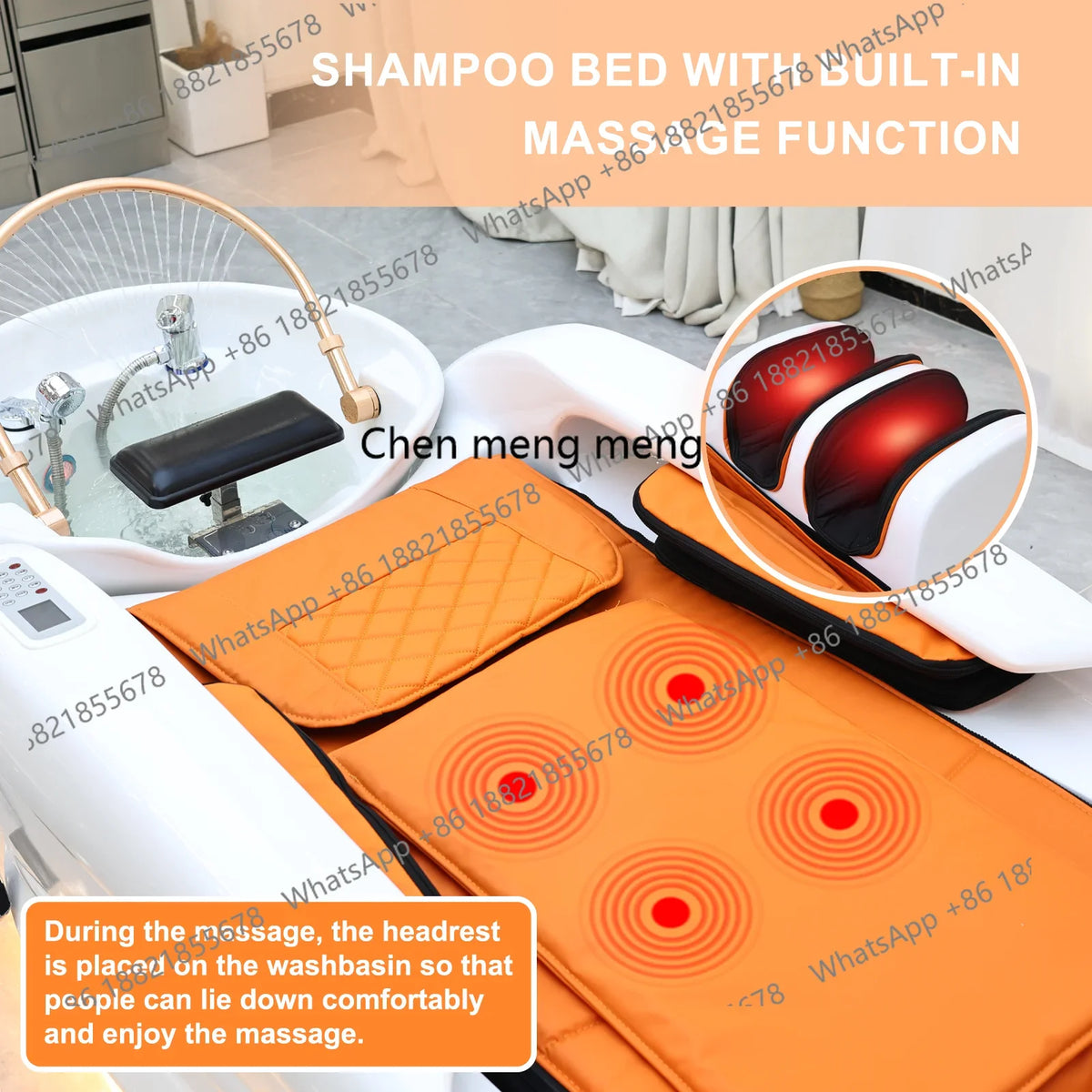 M45 Professional salon furniture hair wash facial nursing reclining head spa electric shampoo massage bed