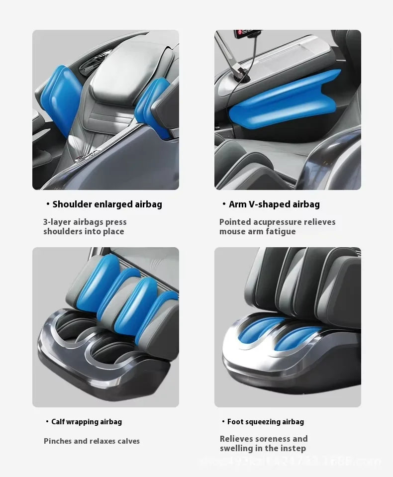 Fauteuil de massage de luxe SL avec bras robotisé, intelligence artificielle vocale automatique et fonction gravité zéro