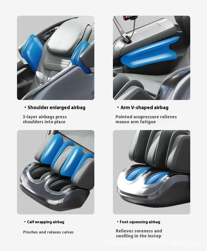 Fauteuil de massage de luxe SL avec bras robotisé, intelligence artificielle vocale automatique et fonction gravité zéro