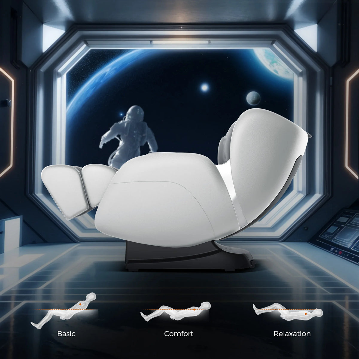 2 Jahre Garantie 4D SL Airbag Zero Gravity Ganzkörper-Massagesessel Home 3D Büro-Fußroller Shiatsu Bürostuhl Massagesofa