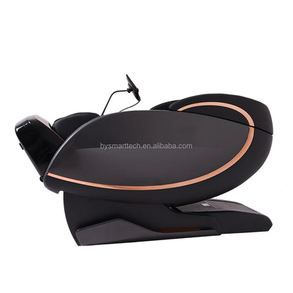 Fauteuil de massage corps entier, fauteuil de massage zéro gravité, chauffage, massage des pieds, modes automatiques, écran tactile (noir et blanc)